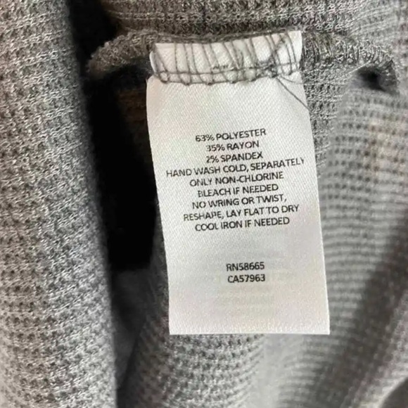 Abound Mock Neck Long Sleeve Gray Thong Bodysuit Size Large - Picture 5 of 5